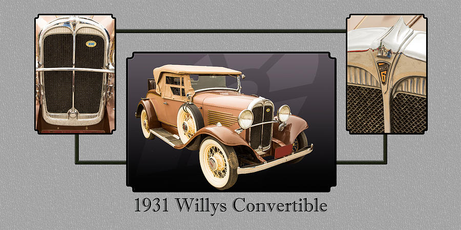 1931 Willys Convertible Car Antique Vintage Automobile Photograp #25 Photograph by M K Miller