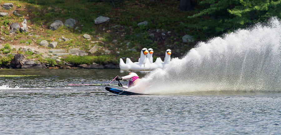 38th Annual Lakes Region Open Water Ski Tournament #25 Photograph by Benjamin Dahl