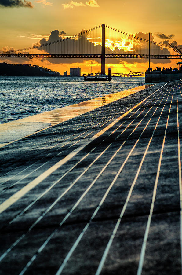 25 de Abril Bridge in Lisbon. Photograph by Pablo Lopez