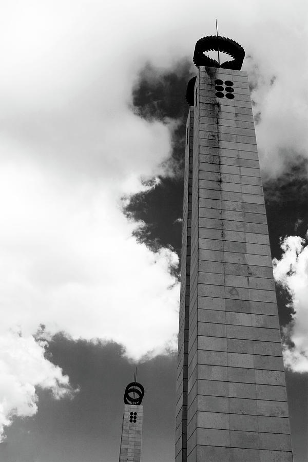 25 de Abril Monument in Black and White Photograph by Lorraine Devon Wilke