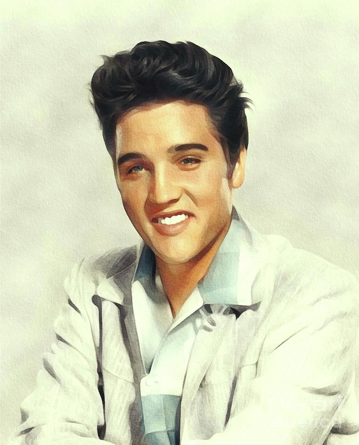 Elvis Presley, Rock and Roll Legend #25 Painting by Esoterica Art Agency