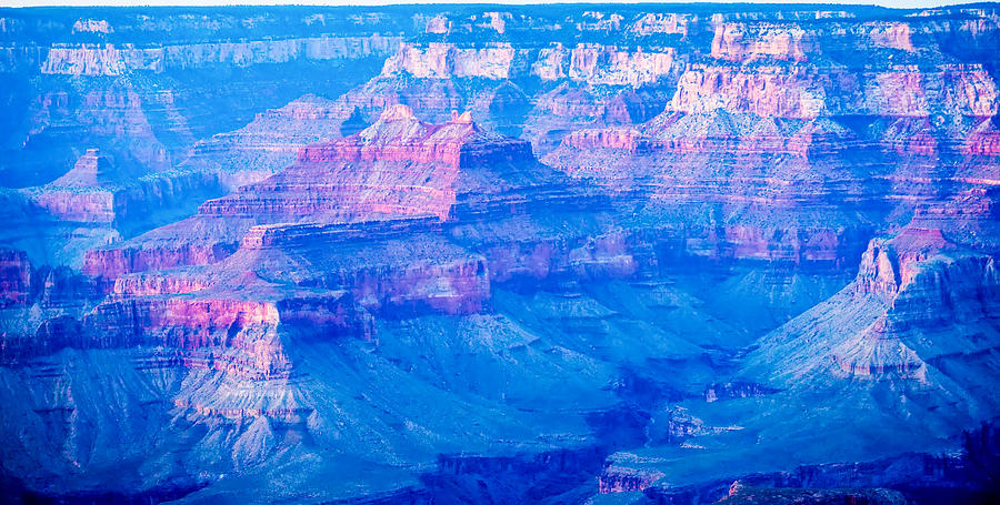 Grand Canyon sunny day with blue sky #25 Photograph by Alex Grichenko