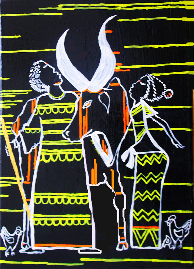 Jesus Christ Painting - Kintu and Nambi #25 by Gloria Ssali
