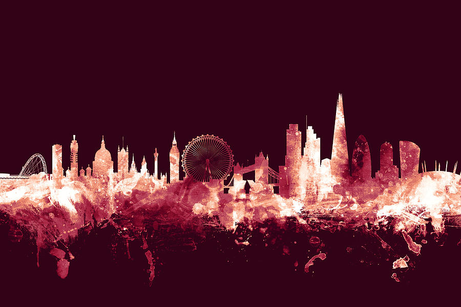 London England Skyline #25 Digital Art by Michael Tompsett
