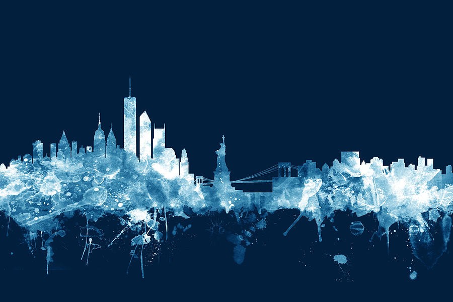 New York Skyline #25 Digital Art by Michael Tompsett