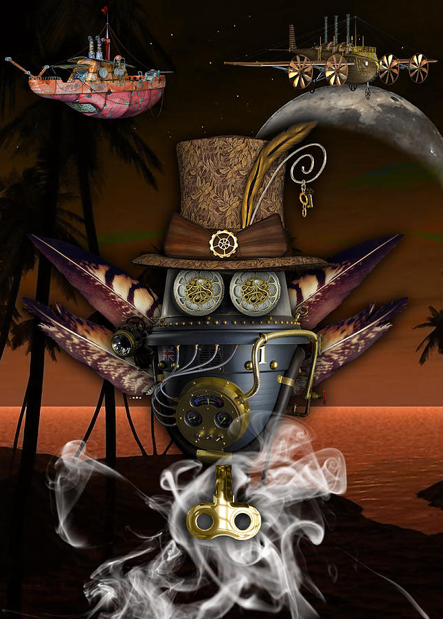 Steampunk Art #25 Mixed Media by Marvin Blaine