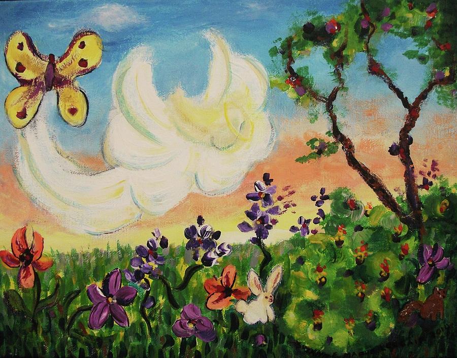Butterfly Painting - Untitled #25 by Suzanne  Marie Leclair