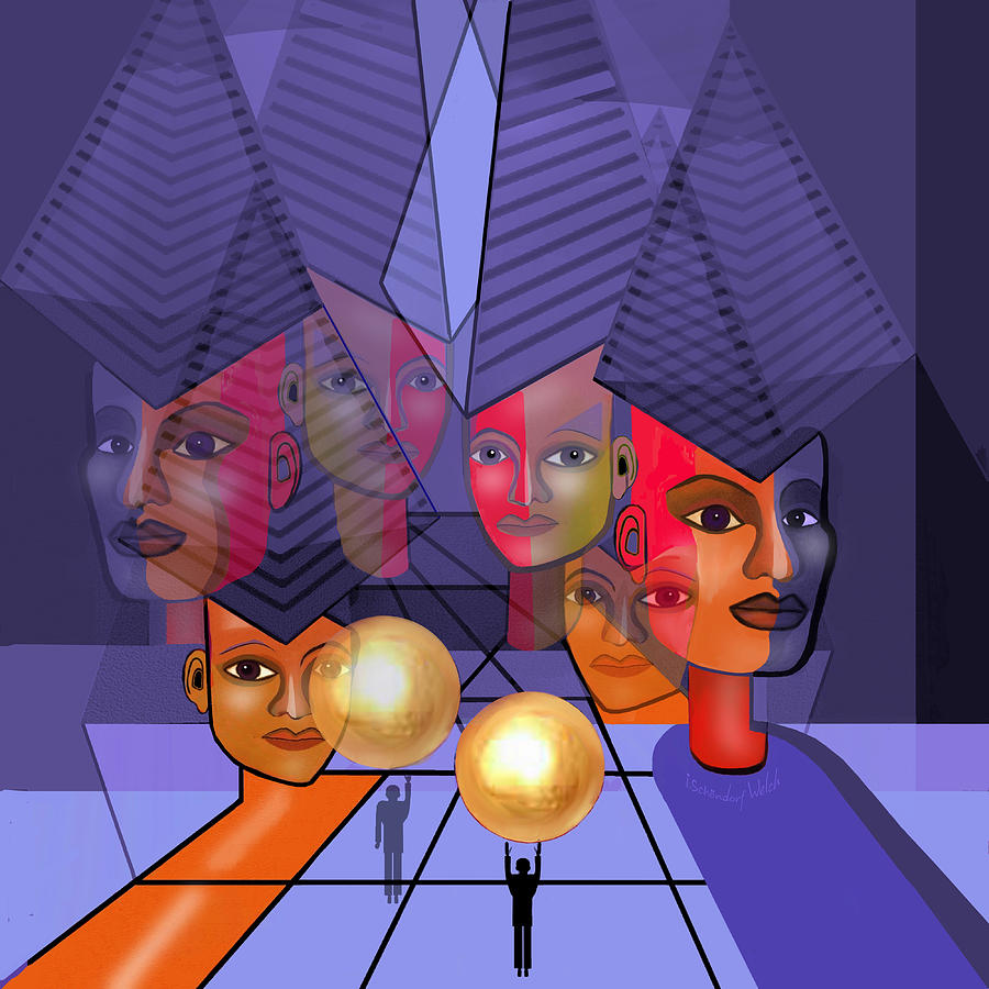 2513  Egyptian Touch A Digital Art by Irmgard Schoendorf Welch