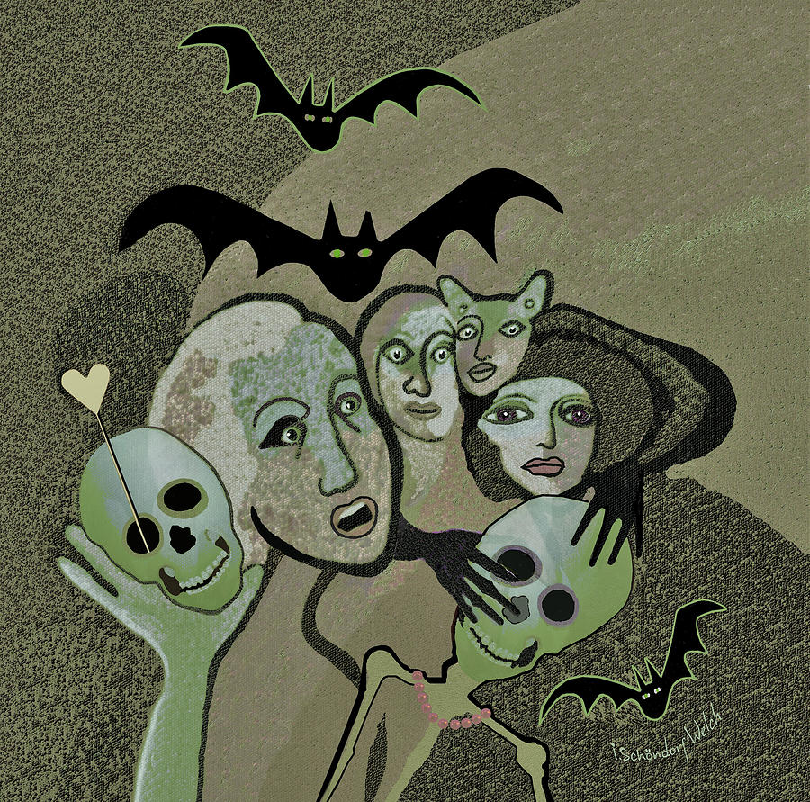 2521 Gentle Halloween Horror Show Digital Art by Irmgard Schoendorf Welch