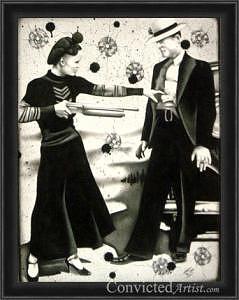 Bonnie And Clyde Painting by David Arredondo Bonnie And Clyde Painting by David Arredondo