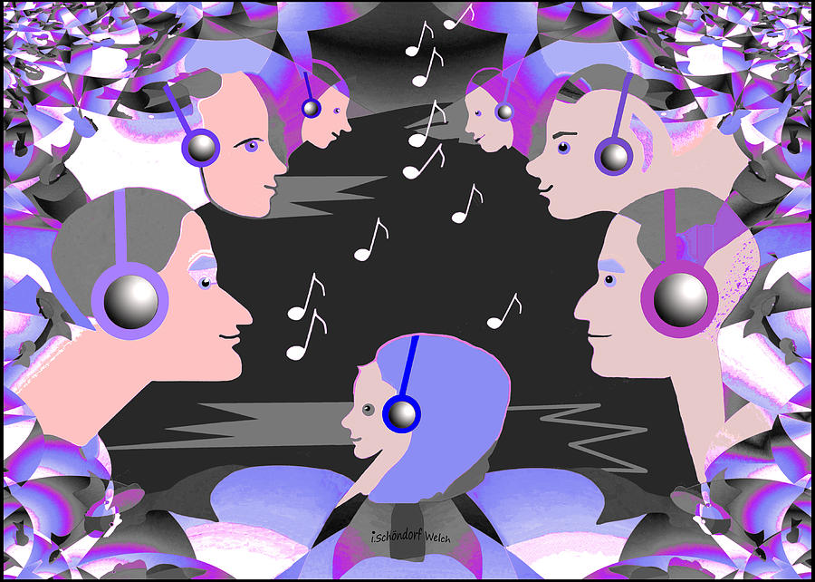 2548  Listen to the Music A Digital Art by Irmgard Schoendorf Welch