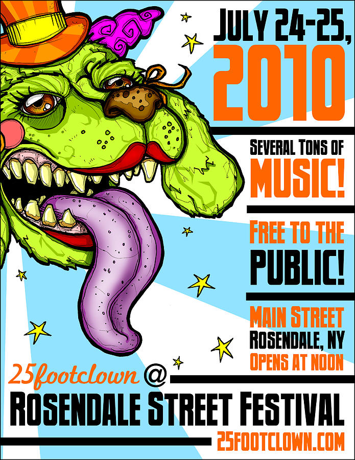 25footclown StreetFest 10 poster Digital Art by Christopher Capozzi