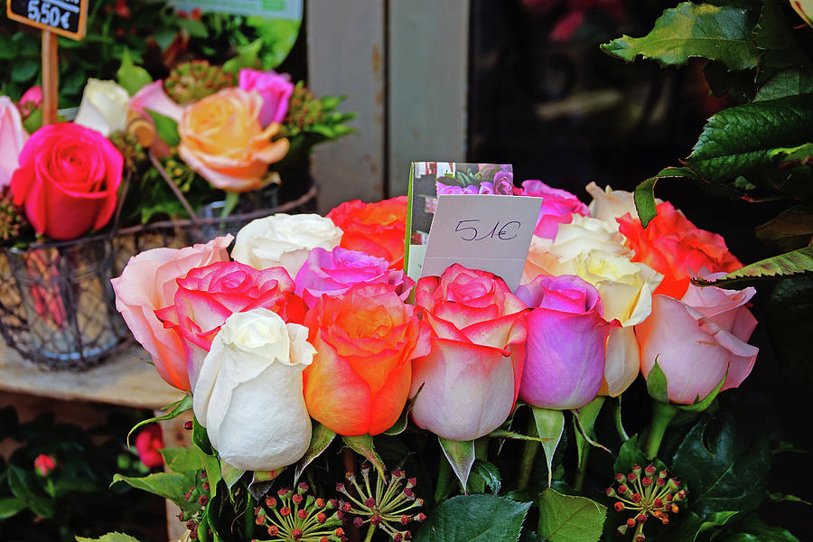 Flower Shop Display In Paris, France #26 Photograph by Rick Rosenshein