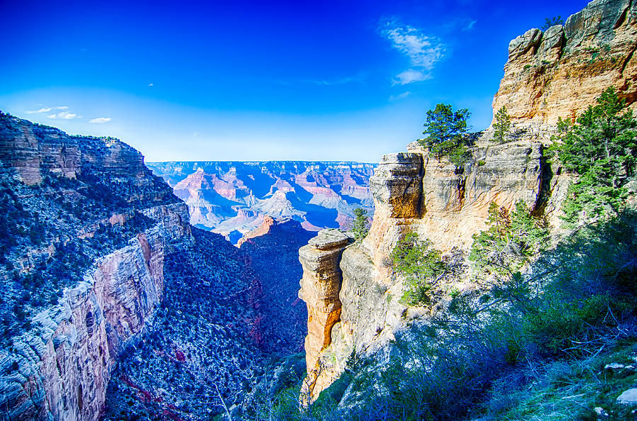 Grand Canyon sunny day with blue sky #26 Photograph by Alex Grichenko