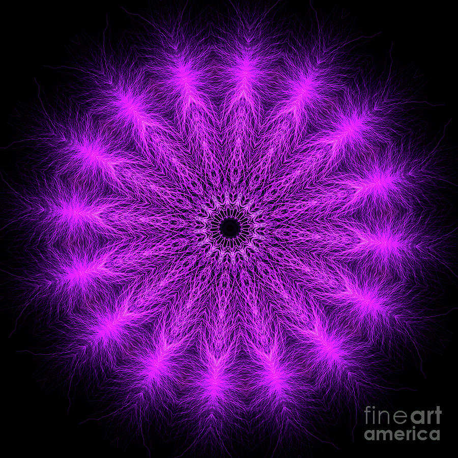 Kaleidoscope Image Created from Real Electrical Arcs #26 Digital Art by Amy Cicconi