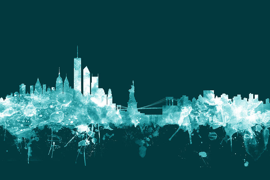 New York Skyline #26 Digital Art by Michael Tompsett