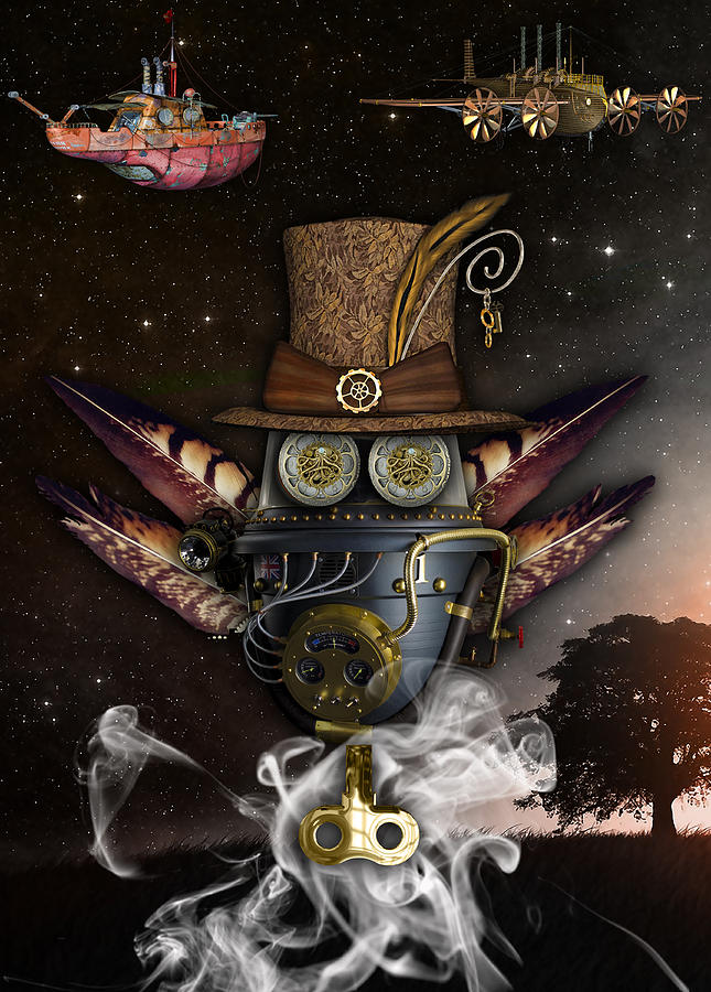 Steampunk Art #26 Mixed Media by Marvin Blaine