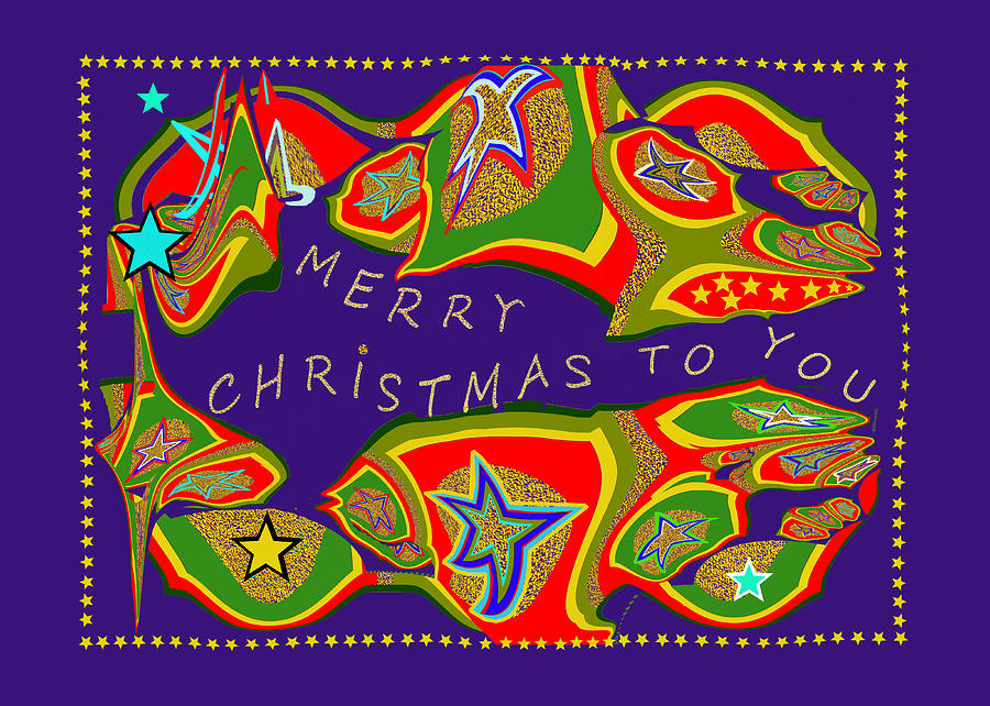 2601 Merry Christmas to you 2018 Digital Art by Irmgard Schoendorf Welch