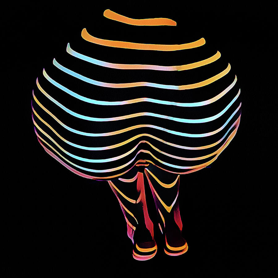 2627s Ak Zebra Striped Butt Bum Bottom Kneeling Woman In Composition Style Digital Art By Chris