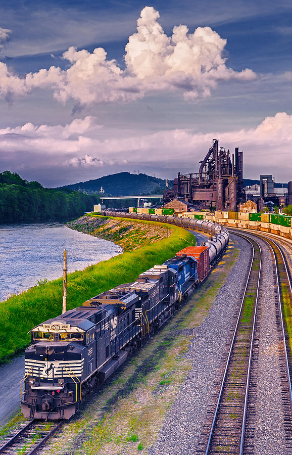 2641 and the Steel Stacks Photograph by Steven Maxx