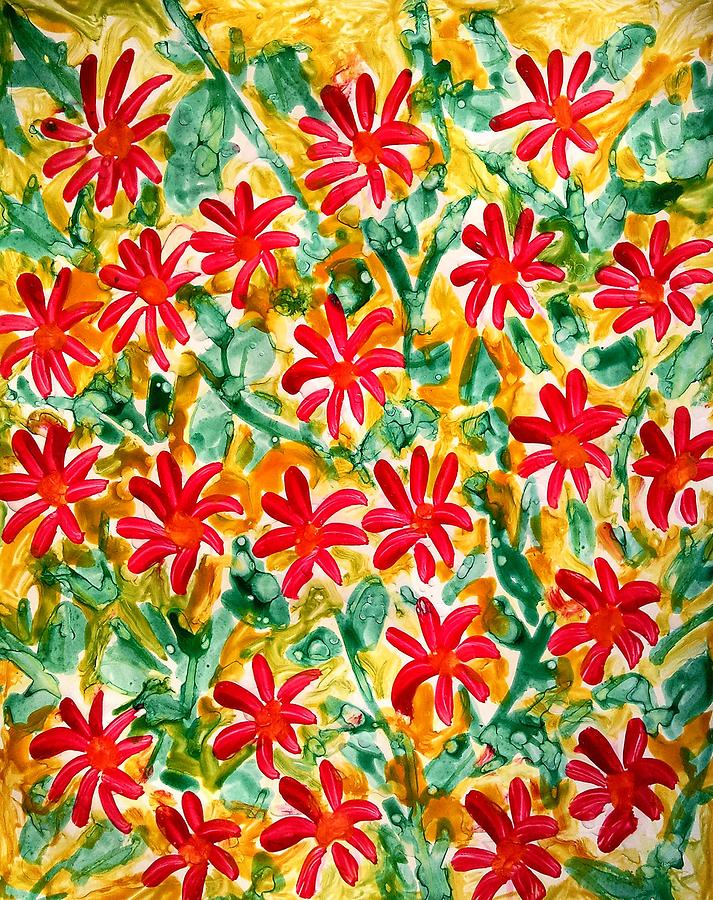 Divine Flowers #2698 Painting by Baljit Chadha - Fine Art America