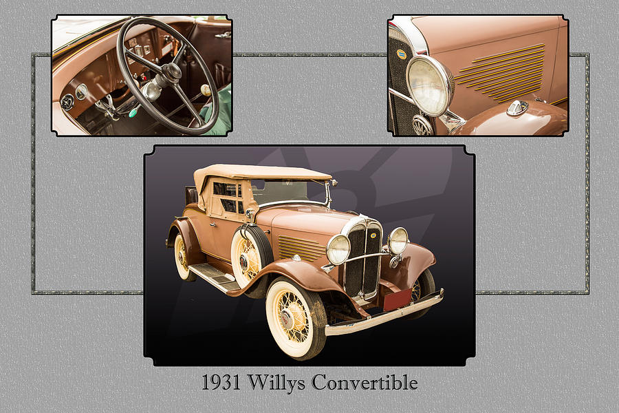 1931 Willys Convertible Car Antique Vintage Automobile Photograp #27 Photograph by M K Miller
