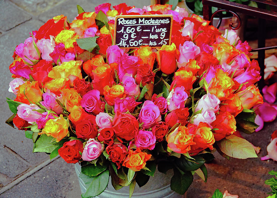 Flower Shop Display In Paris, France #27 Photograph by Rick Rosenshein