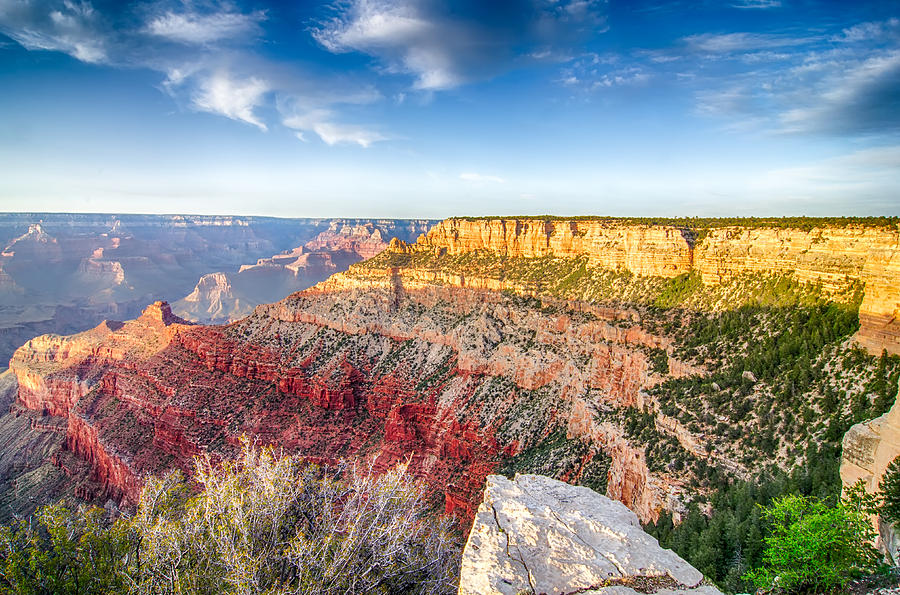 Grand Canyon sunny day with blue sky #27 Photograph by Alex Grichenko