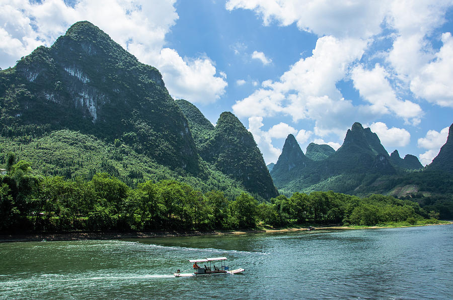 Lijiang River and karst mountains scenery #27 Photograph by Carl Ning