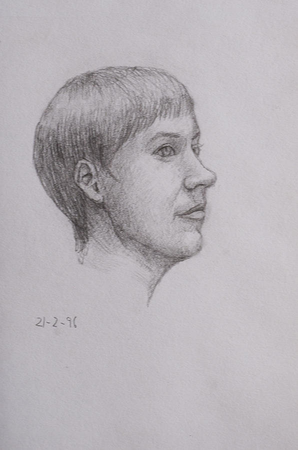 Portrait #27 Drawing by Masami Iida
