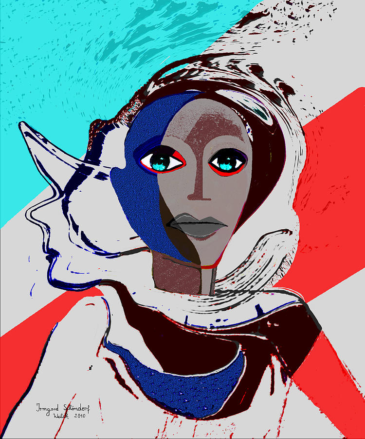 270 - Flashy woman - Poster 2   Digital Art by Irmgard Schoendorf Welch