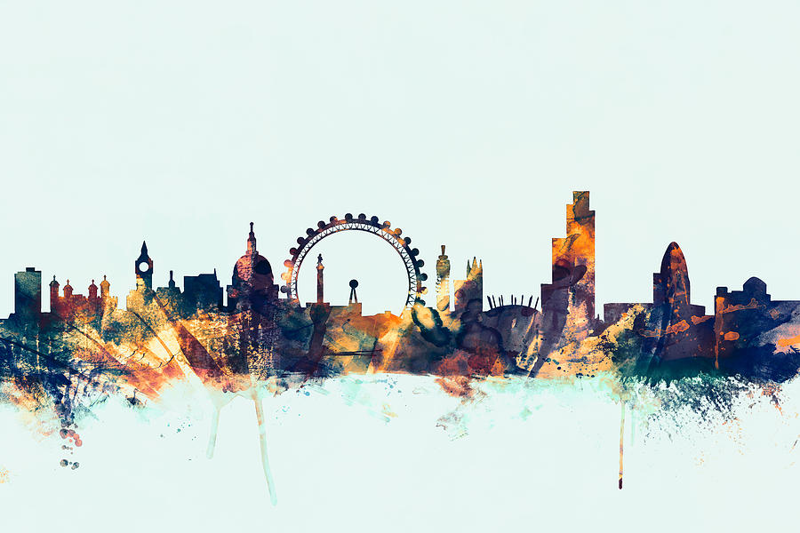 London England Skyline #28 Digital Art by Michael Tompsett