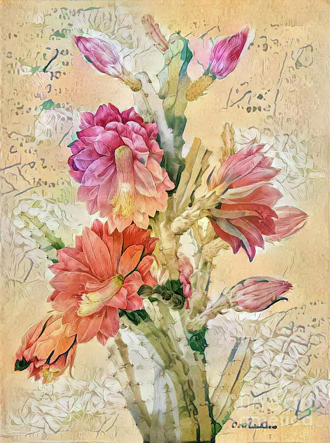 Shabby Chic Botanical Flowers #28 Digital Art by Amy Cicconi