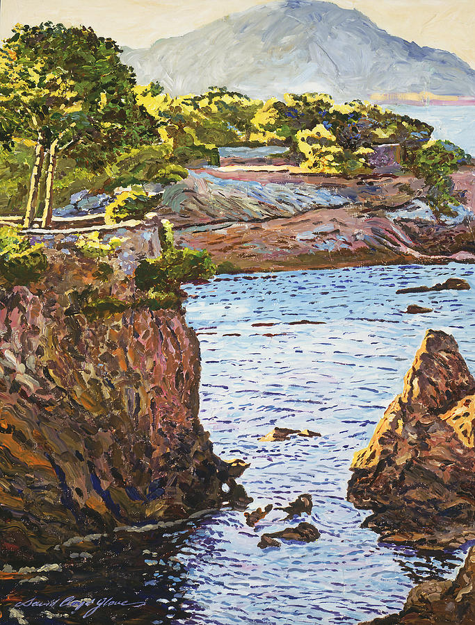 Riviera Sea Cove Painting by David Lloyd Glover