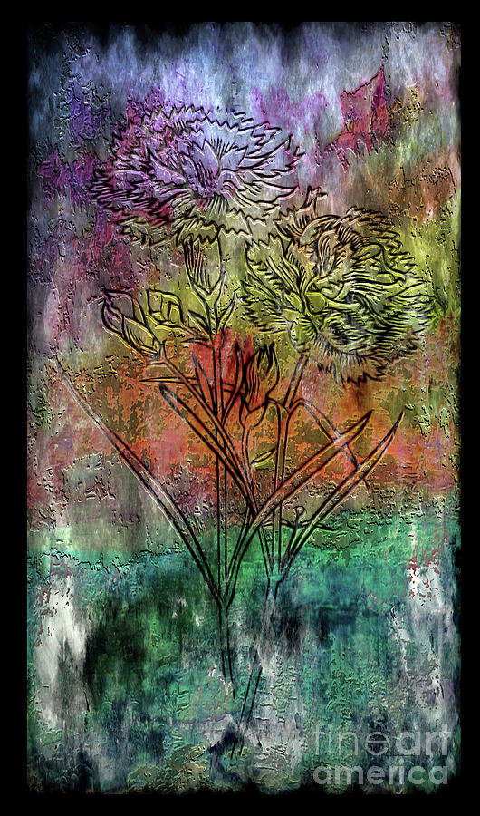 28a Abstract Floral Painting Digital Expressionism Painting by Ricardos Creations