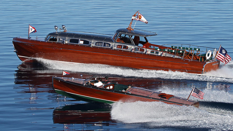 Lake Photograph - Classic Wooden Runabouts #48 by Steven Lapkin