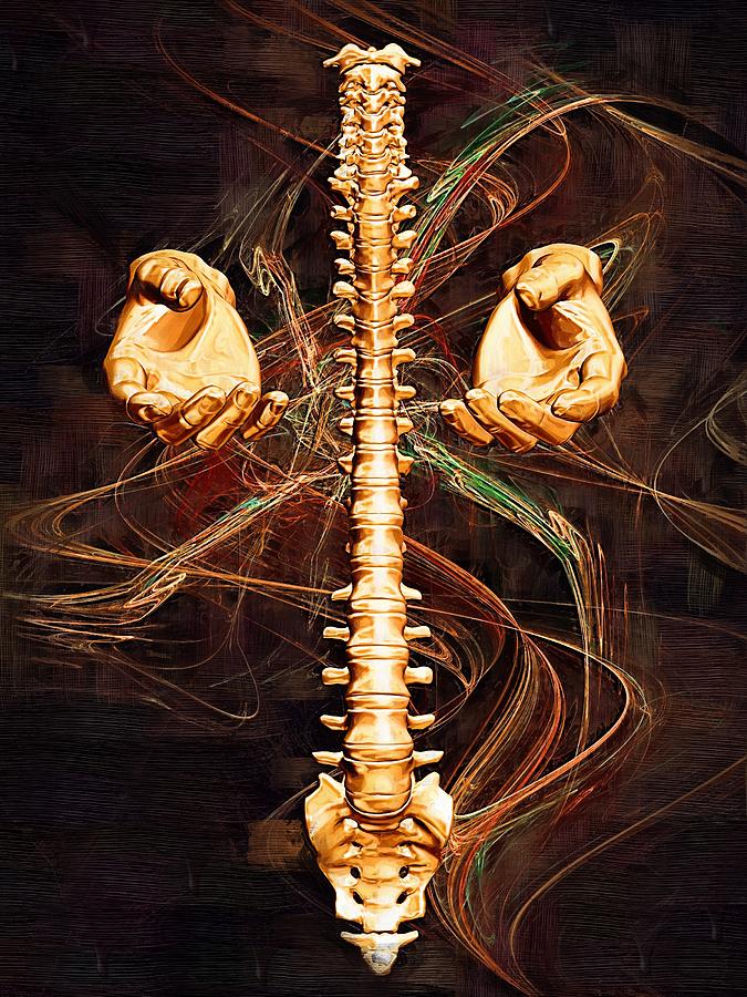 Skeleton Digital Art - Healing Hands #29 by Joseph Ventura
