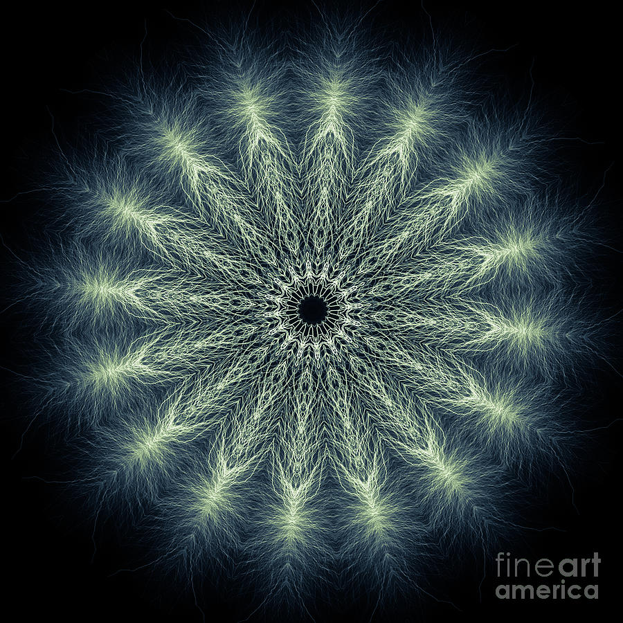 Kaleidoscope Image Created from Real Electrical Arcs #29 Digital Art by Amy Cicconi