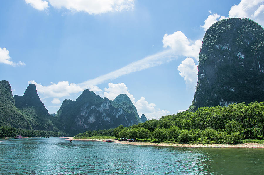 Lijiang River and karst mountains scenery #29 Photograph by Carl Ning