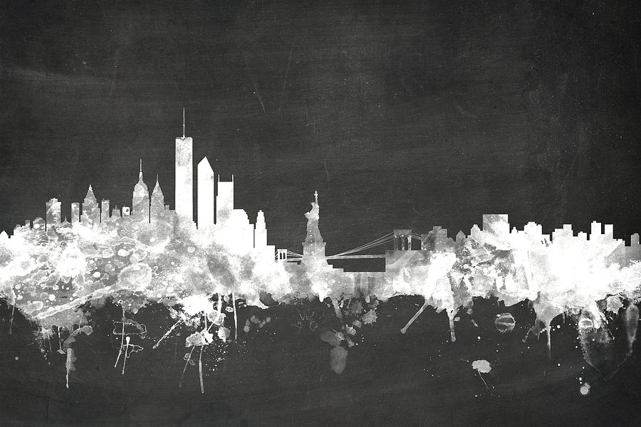 New York Skyline #29 Digital Art by Michael Tompsett