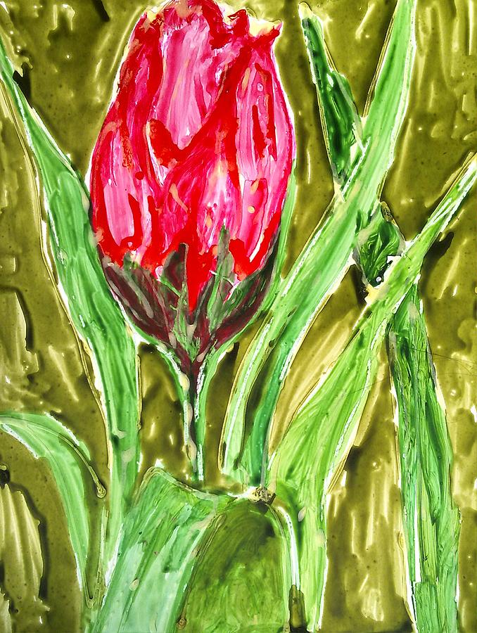 Abstract Flowers Painting - Divine Flowers #290 by Baljit Chadha