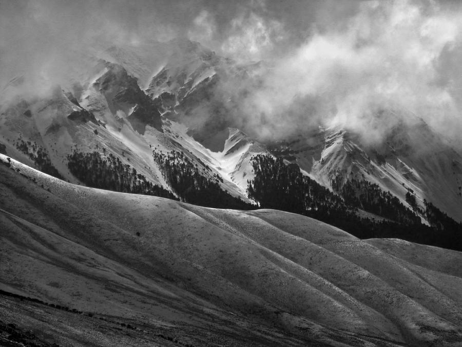 2D07522-BW-DC Storm Clouds over Lost River Range Photograph by Ed Cooper Photography