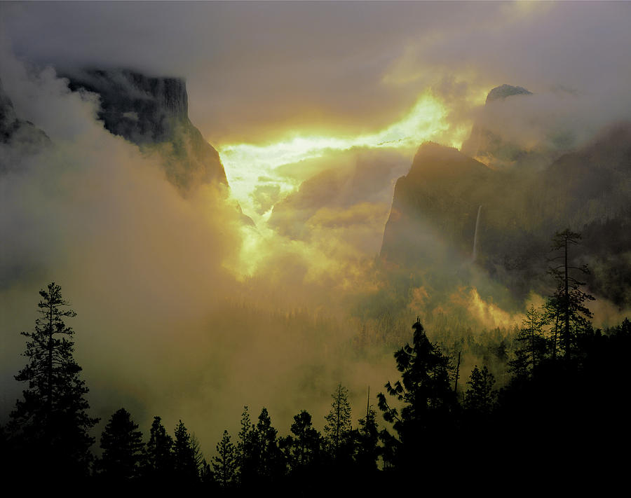 Yosemite National Park Photograph - 2M6633 Storm over Yosemite by Ed Cooper Photography