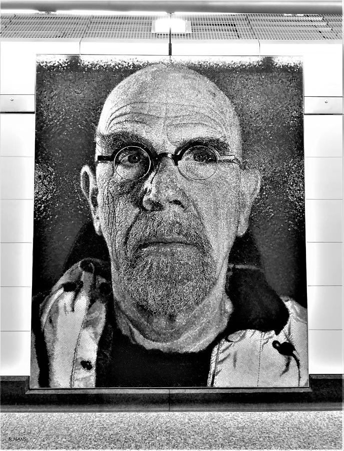 2nd Ave Subway Art Chuck Close B W 1 Photograph by Rob Hans