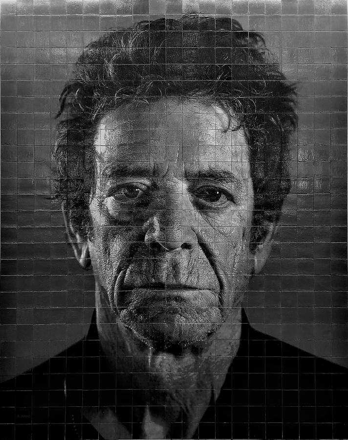 2nd Ave Subway Art Lou Reed B W 3 Photograph by Rob Hans
