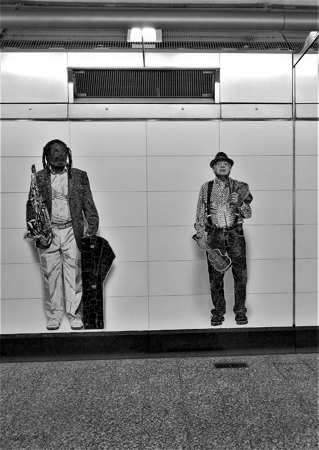 2nd Ave Subway Art Perfect Strangers1 B W Photograph by Rob Hans