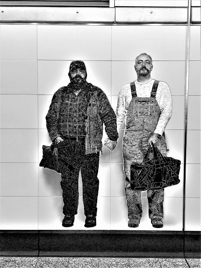 2nd Ave Subway Art Perfect Strangers14 B W Photograph by Rob Hans