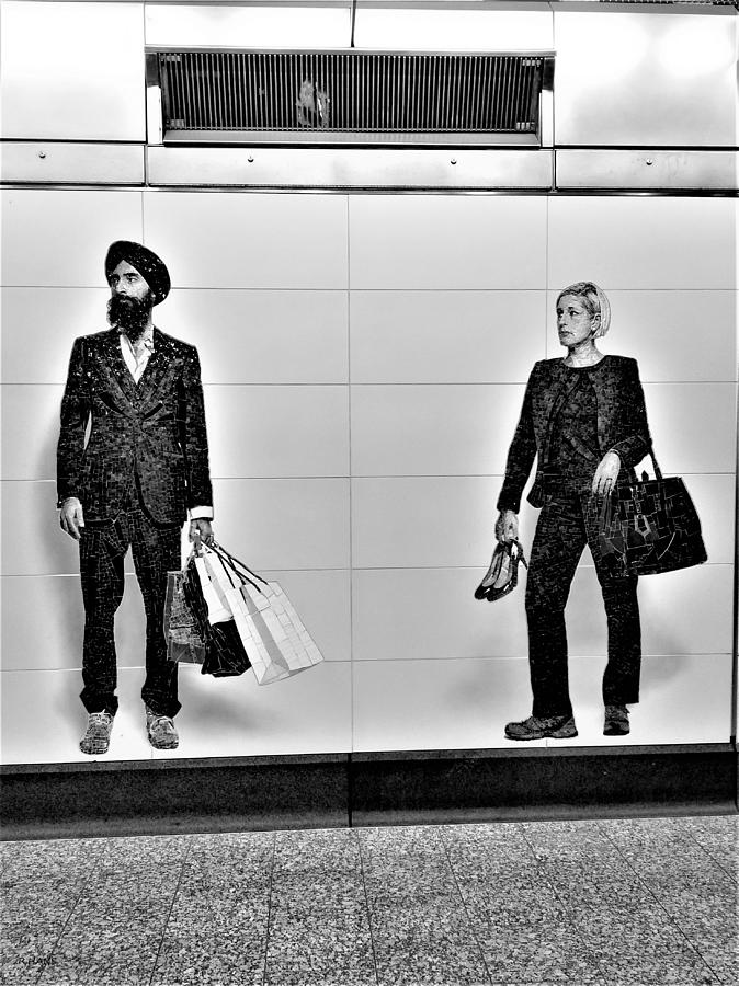 2nd Ave Subway Art Perfect Strangers15 B W Photograph by Rob Hans