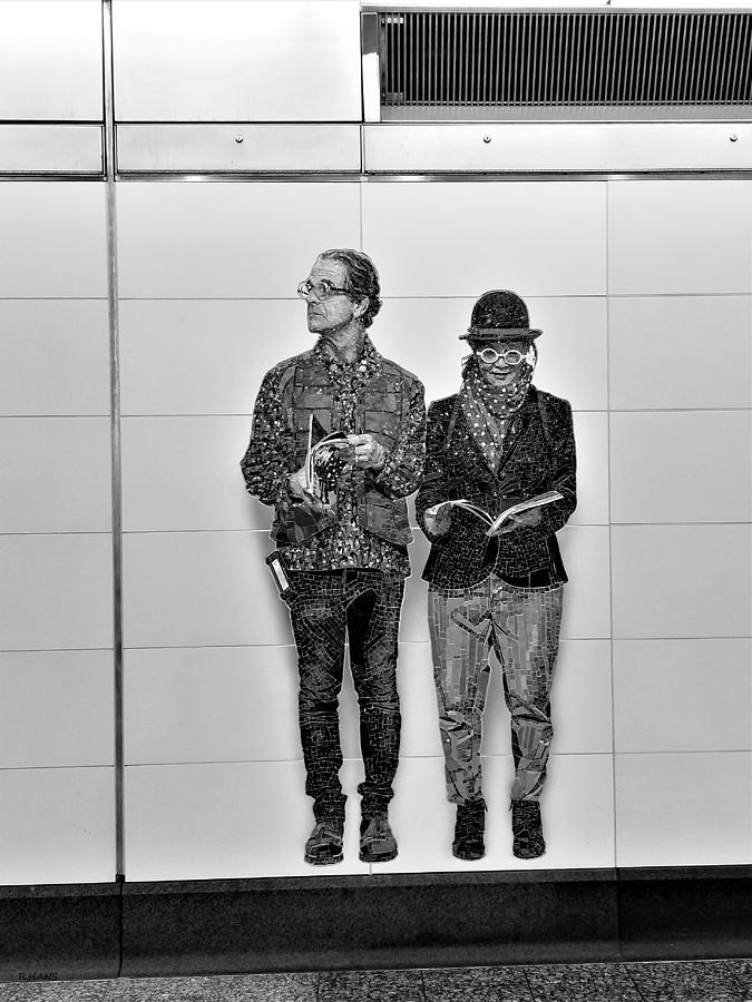 2nd Ave Subway Art Perfect Strangers2 B W Photograph by Rob Hans