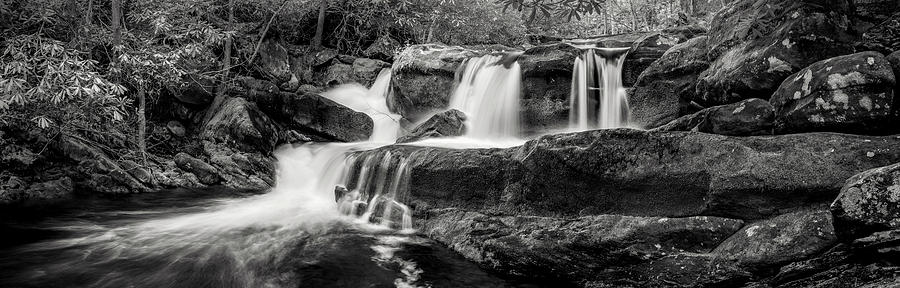 Black And White Photograph - 2nd Falls in Tremont by Jon Glaser